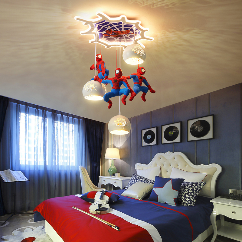 Plafonnier LED pour chambre d'enfant, 60 cm, Spider-Man, contrôle