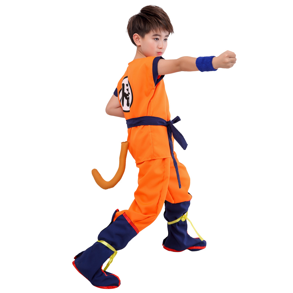 Costume de San Goku DBZ, pour enfant et adulte, déguisement complet 