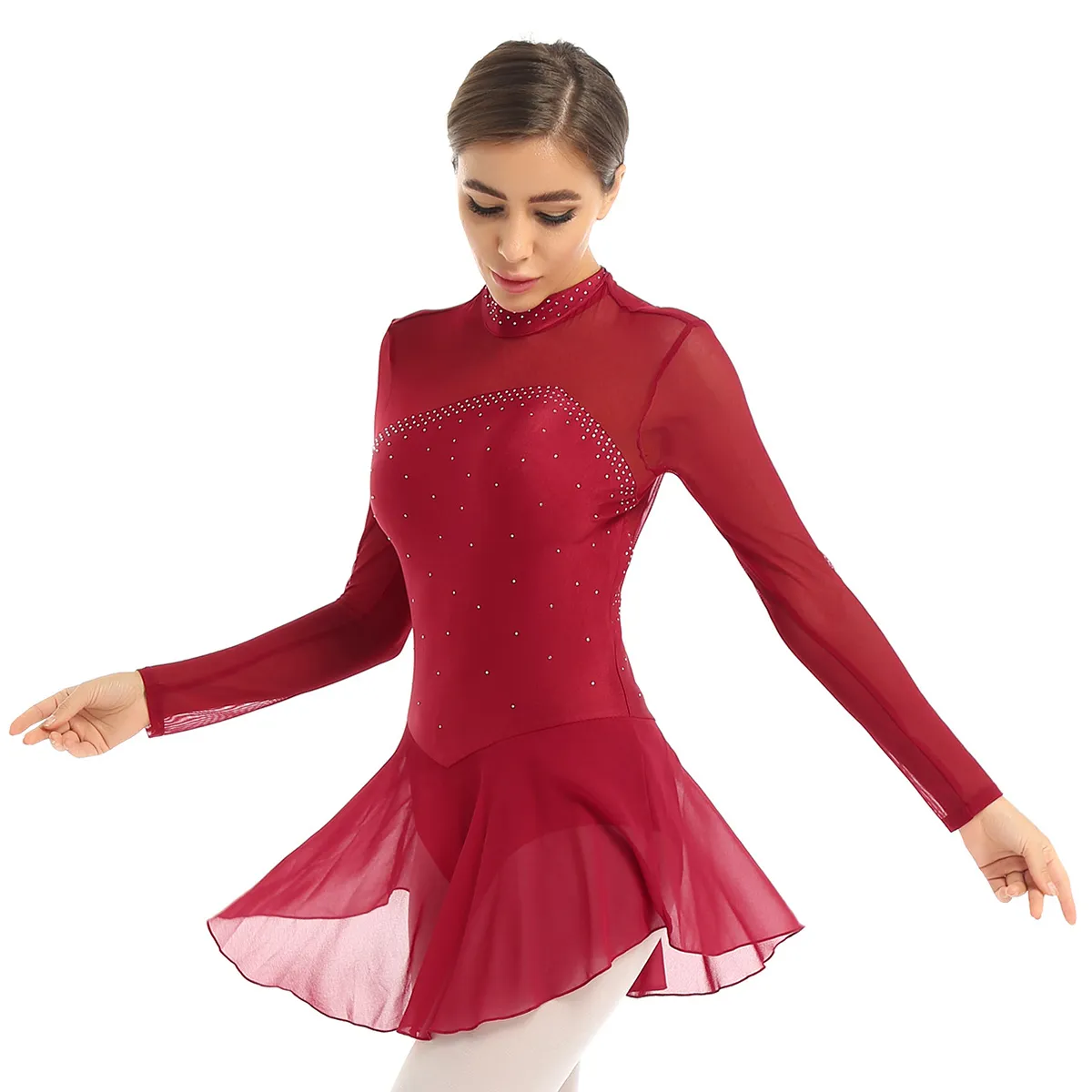 Robe de danse Femme - Justaucorps Ballet Danse Gymnastique Adulte Sans  Manches extensible en mousseline - Cdiscount Sport